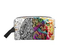 Trousse de toilette de voyage avec impression du cerveau gauche et droit, grande capacité pour femme, trousse de toilette pour homme, blanc, Taille unique