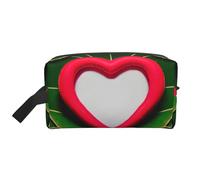 Trousse de toilette de voyage avec imprimé amour de la Saint-Valentin - Trousse de maquillage pour homme et femme, organiseur portable pour un usage quotidien, blanc, taille unique, blanc, Taille