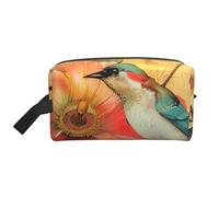 Trousse de toilette de voyage avec imprimé fleurs et oiseaux, trousse de maquillage, trousse de toilette à suspendre pour femme et homme, gym quotidien