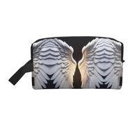 Trousse de toilette de voyage avec motif ailes d'ange - Grande capacité - Trousse de toilette pour femme et homme, blanc, Taille unique