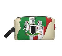 Trousse de toilette de voyage avec motif carte du Nigeria avec motif cheval pour homme, grande capacité, blanc, Taille unique