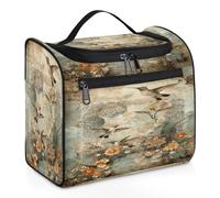 Trousse de toilette de voyage avec motif floral pour femmes, hommes, enfants, filles, garçons, grande trousse de maquillage à suspendre, trousse de toilette, trousse de douche, 11,2 l, couleur, Big,