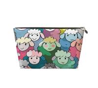 Trousse de toilette de voyage avec motif mignon de mouton coloré imprimé - Organiseur de sac à main, sac à main, sac de rangement intérieur dans un sac avec fermeture éclair, doré, Taille unique,