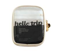 Trousse de toilette de voyage avec motifs transparents et compartiments multicouches pour un emballage et un rangement efficaces, D