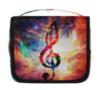Trousse de toilette de voyage avec note de musique galaxie abstraite pour femmes, hommes, enfants, garçons et filles, trousse de toilette à suspendre, organisateur de maquillage, couleur, L,