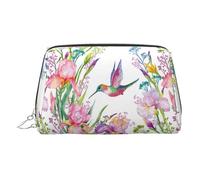 Trousse de toilette de voyage avec oiseaux et fleurs - Avec séparateur - Trousse de toilette portable, Argenté., One Size