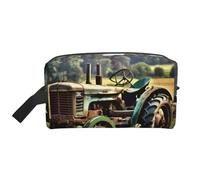 Trousse de toilette de voyage avec photo de tracteur ancien pour homme, grande capacité, blanc, Taille unique