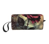 Trousse de toilette de voyage avec poignée, fermeture éclair et motif écailles de sirène pour femme, Rose gothique, Taille unique, Trousse de maquillage