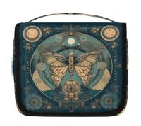 Trousse de toilette de voyage avec signe ethnique mystérieux papillon pour femmes, hommes, enfants, garçons et filles, trousse de toilette à suspendre, organisateur de maquillage, couleur, L,