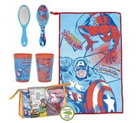 Trousse de Toilette de Voyage Avengers - Bleu - 23 x 15 x 8 cm - Grande capacité de Stockage - Fermeture à glissière - Produit Original conçu en Espagne