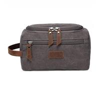 Trousse De Toilette De Voyage Boîte de Transport étanche for Hommes, boîte Maquillage cosmétique, Sac Organisateur Voyage en Toile, Grand nécessaire, Trousse Toilette for, Pochette Lavage(Grey)