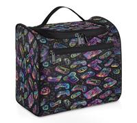 Trousse de toilette de voyage colorée pour femmes, hommes, enfants, filles, garçons, grande trousse de maquillage à suspendre de 11,2 L, trousse de toilette, trousse de douche, couleur, Big,