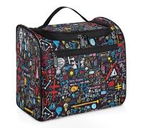 Trousse de toilette de voyage colorée pour femmes, hommes, enfants, filles, garçons, grande trousse de maquillage à suspendre de 11,2 L, trousse de toilette, trousse de douche, couleur, Big,