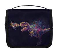 Trousse de toilette de voyage colorée T-rex dinosaure pour femmes, hommes, filles, garçons, enfants, trousse de maquillage à suspendre, couleur, 4.5 L, Organiseur de sac
