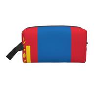 Trousse de toilette de voyage de grande capacité avec drapeau de la Mongolie pour organiser les articles de toilette et les petits articles adaptée pour les voyages quotidiens et la salle de sport