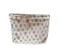 Trousse de toilette de voyage de grande capacité, trousse de maquillage portable à imprimé floral, pochette de rangement multifonctionnelle pour femme, jolies pochettes de maquillage avec fermeture