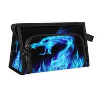 Trousse de toilette de voyage Dragon pour femmes, hommes, filles, garçons, motif dragon de feu, trousse de maquillage, trousse de toilette, organisateur de cosmétiques, trousse de douche, couleur, M,