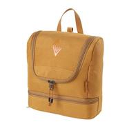 Trousse de toilette de voyage élégante avec compartiment de fond supplémentaire - Trousse de toilette à suspendre avec de nombreux compartiments de rangement pour les voyages et le camping - 25 x 24 x