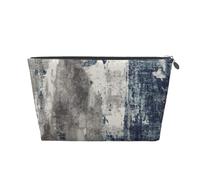 Trousse de toilette de voyage en cuir bleu abstrait, élégante et durable, facile à transporter, Argenté., Taille unique