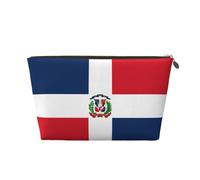 Trousse de toilette de voyage en cuir de République dominicaine, organiseur réutilisable d'accessoires de maquillage - Pochette à fermeture éclair pour un rangement quotidien, doré, taille unique