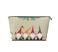 Trousse de toilette de voyage en cuir doré - Sac de rangement réutilisable avec imprimé Merry Christmas - Kit de rasage pour un usage quotidien, les vacances, Argenté., Taille unique