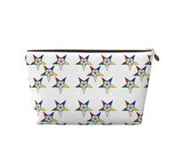 Trousse de toilette de voyage en cuir Stars Eastern Stars, organiseur réutilisable d'accessoires de maquillage - Pochette à fermeture éclair pour un rangement quotidien, doré, taille unique