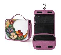 Trousse de toilette de voyage en forme de croissant de lune pour femme, organiseur de maquillage suspendu avec crochet pour shampooing