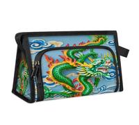 Trousse de toilette de voyage en forme de dragon coloré pour femmes, hommes, filles, garçons, trousse de maquillage, trousse de toilette, organisateur de cosmétiques, trousse de douche, couleur, M,
