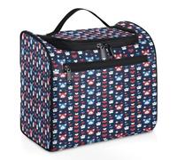 Trousse de toilette de voyage en forme de patte d'ours en forme de cœur pour femmes, hommes, enfants, filles, garçons, grande trousse de maquillage à suspendre, trousse de toilette, trousse de douche,