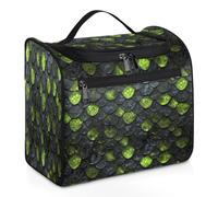 Trousse de toilette de voyage en peau de serpent pour femmes, hommes, enfants, filles, garçons, grande trousse de maquillage à suspendre, trousse de toilette, trousse de douche, 11,2 l, couleur, Big,
