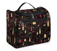 Trousse de toilette de voyage en verre pour femmes, hommes, enfants, filles, garçons, grande trousse de maquillage à suspendre, trousse de toilette, trousse de douche, 11,2 l, couleur, Big, Organiseur