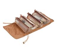 Trousse de toilette de voyage enroulable - Portable - Pliable - Sac de rangement étanche - Plusieurs compartiments - Porte-accessoires de maquillage - Fermeture éclair robuste - Légère et compacte