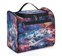 Trousse de toilette de voyage Galaxy Tigers pour femmes, hommes, enfants, filles, garçons, grande trousse de maquillage à suspendre, trousse de toilette, trousse de douche, 11,2 l, couleur, Big,
