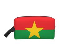 Trousse de toilette de voyage grande capacité Drapeau du Burkina Faso pour organiser les articles de toilette et les petits articles convient pour les voyages quotidiens et la salle de sport