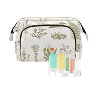 Trousse de toilette de voyage, herbes et fleurs sauvages pour femmes, hommes, filles, fleurs vintage, étanche, trousse de rangement pour les essentiels de voyage, multicolore, Trousse de beauté