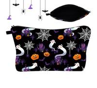 Trousse de toilette de voyage, imperméable à l'eau, sac à main à cosmétiques en forme de château de citrouille, trousse de maquillage de voyage, trousse de toilette cosmétique, facile à utiliser,