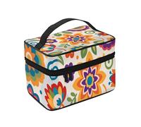 Trousse de toilette de voyage imperméable de grande capacité pour femme, Style ethnique A, Impressions de mode