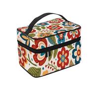 Trousse de toilette de voyage imperméable de grande capacité pour femme, Style ethnique L, Impressions de mode