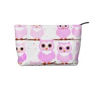 Trousse de toilette de voyage imperméable en velours côtelé avec imprimé hibou mignon, Noir , Taille unique
