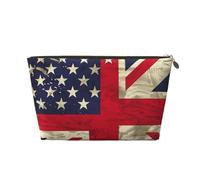 Trousse de toilette de voyage imprimée drapeau du Royaume-Uni - Organiseur de sac à main, organiseur de sac à main, sac de rangement intérieur dans un sac avec fermeture éclair, doré, Taille unique,