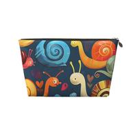 Trousse de toilette de voyage imprimée escargot mignon - Organiseur de sac à main, organiseur de sac à main, sac de rangement intérieur dans un sac avec fermeture éclair, doré, Taille unique,