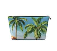 Trousse de toilette de voyage imprimée palmier tropical - Organiseur de sac à main, organiseur de sac à main, sac de rangement intérieur dans un sac avec fermeture éclair, doré, Taille unique,