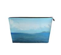 Trousse de toilette de voyage imprimée The Sea avec fermeture éclair dorée - Trousse de toilette pour femmes, mamans et filles, doré, One Size, Trousse de toilette