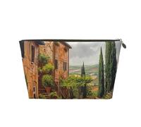Trousse de toilette de voyage imprimée toscane Italie - Organiseur de sac à main, organiseur de sac à main, sac de rangement intérieur dans un sac avec fermeture éclair, doré, Taille unique,