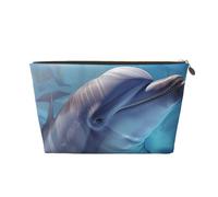 Trousse de toilette de voyage imprimée Winter The Dolphin - Organiseur de sac à main, organiseur de sac à main, sac de rangement intérieur avec sac à fermeture éclair, doré, Taille unique, Organiseur