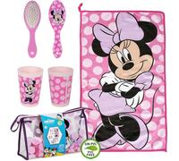 Trousse de Toilette de Voyage Minnie - Rose - 23 x 15 x 15 x 8 cm - Grande capacité de Stockage - Fermeture à glissière - Produit Original conçu en Espagne