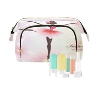 Trousse de toilette de voyage - Motif danseuse rose - Pour femmes, hommes et filles - Étanche - Pour le voyage, multicolore, Trousse de beauté