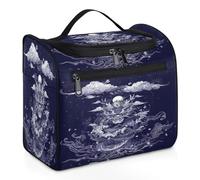 Trousse de toilette de voyage motif dragon artistique pour femmes, hommes, enfants, filles, garçons, grande trousse de maquillage à suspendre de 11,2 L, trousse de toilette, trousse de douche,