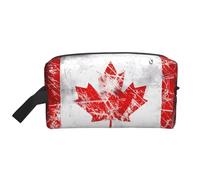 Trousse de toilette de voyage multifonction rétro drapeau du Canada Sac de rangement quotidien et fitness pour cosmétiques, papeterie et plus encore