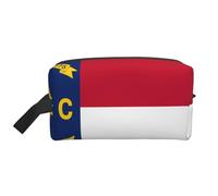 Trousse de toilette de voyage multifonctionnelle avec drapeau du Dakota du Nord - Sac de rangement quotidien et fitness pour cosmétiques, papeterie et plus encore